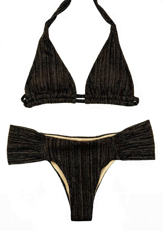 Midnight Black Halter Set - FF Swim Club