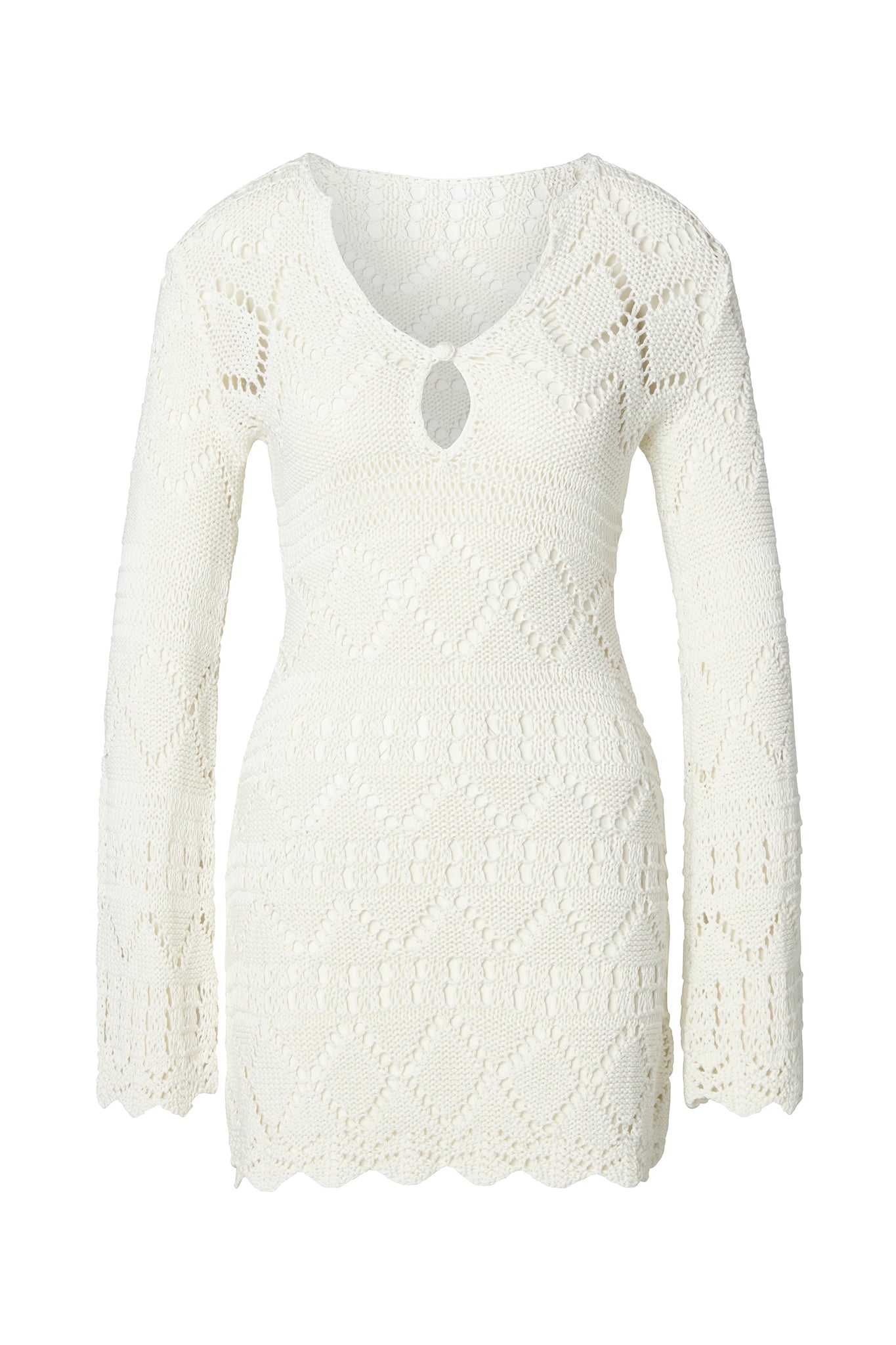 White Crochet Dress