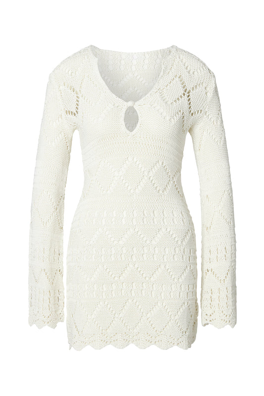 White Crochet Dress