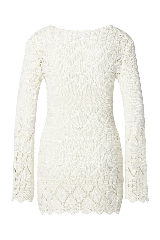 White Crochet Dress
