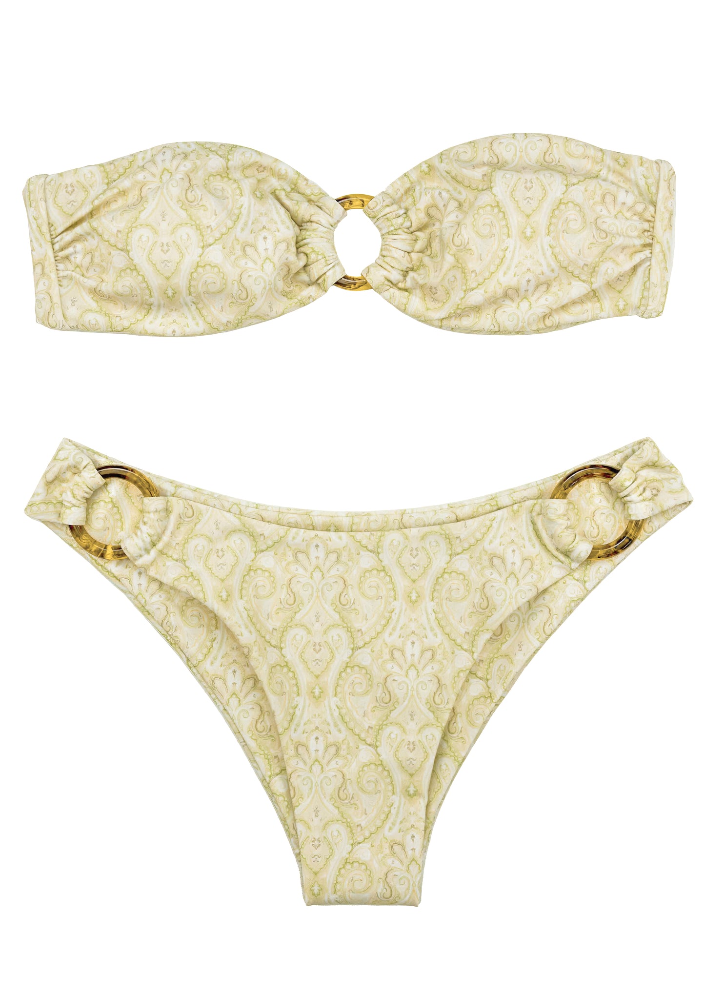 Paisley Green Bandeau Set - FF Swim Club